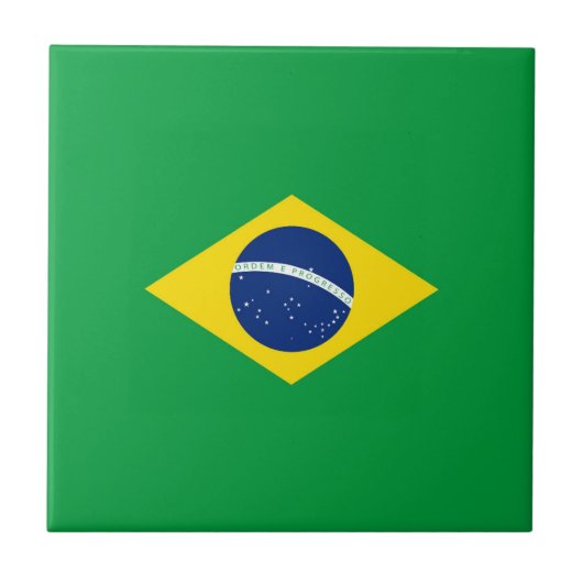 Braziliaanse vlag tegeltje (Voorkant)
