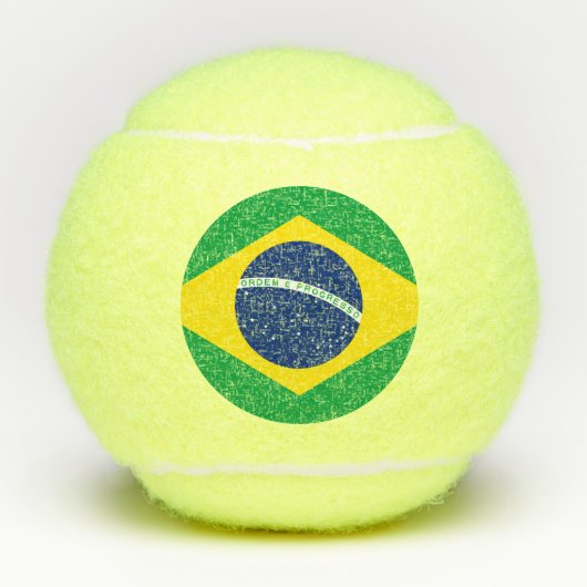 Braziliaanse vlag Tennis Ball Tennisballen (Voorkant)