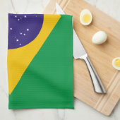 Braziliaanse vlag theedoek (Quarter Fold)