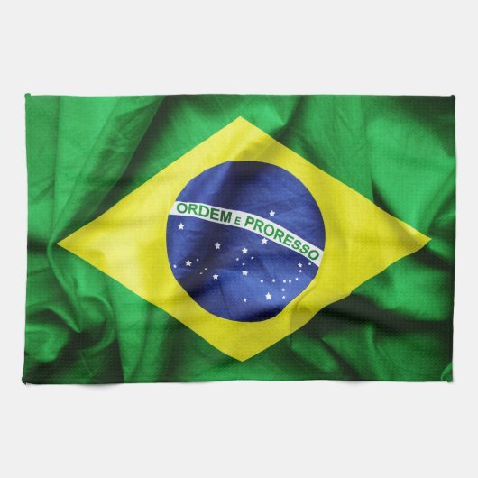 Braziliaanse vlag theedoek (Horizontaal)