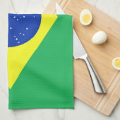Braziliaanse vlag theedoek (Quarter Fold)
