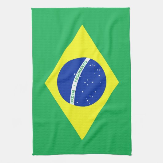 Braziliaanse vlag theedoek (Verticaal)