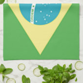 Braziliaanse vlag theedoek (Gevouwen)