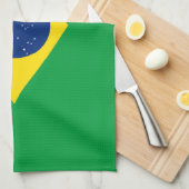 Braziliaanse vlag theedoek (Quarter Fold)