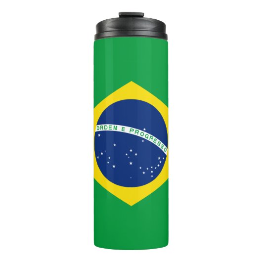 Braziliaanse vlag Thermal Tumbler Thermosbeker (Voorkant)