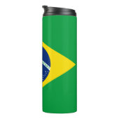 Braziliaanse vlag Thermal Tumbler Thermosbeker (Geroteerd rechts)