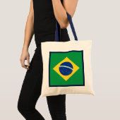 Braziliaanse vlag tote bag (Voorkant (product))