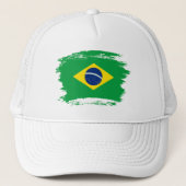 Braziliaanse vlag trucker pet (Voorkant)