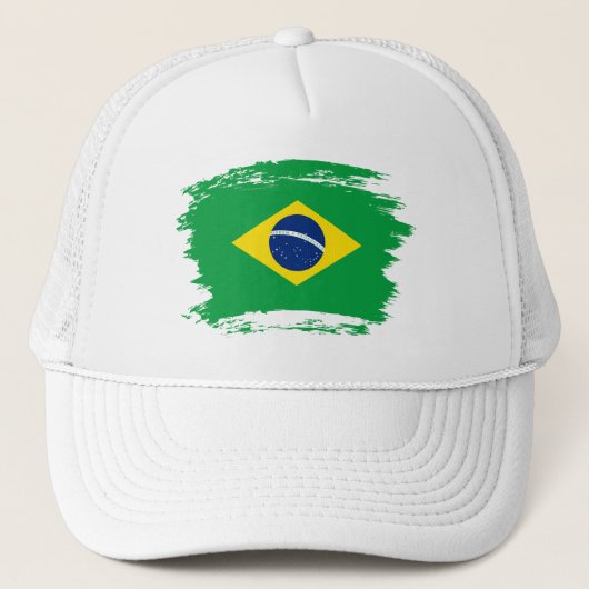 Braziliaanse vlag trucker pet (Voorkant)