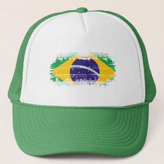 Braziliaanse vlag trucker pet (Voorkant)