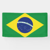 Braziliaanse vlag van Brasil aangepaste banner tek (Horizontaal)