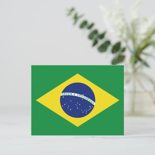 Braziliaanse vlag van Braziliaanse briefkaarten (Staand voorkant)