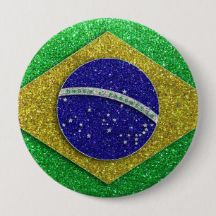 Braziliaanse vlag van Braziliaanse Mode Bling Ronde Button 4,0 Cm