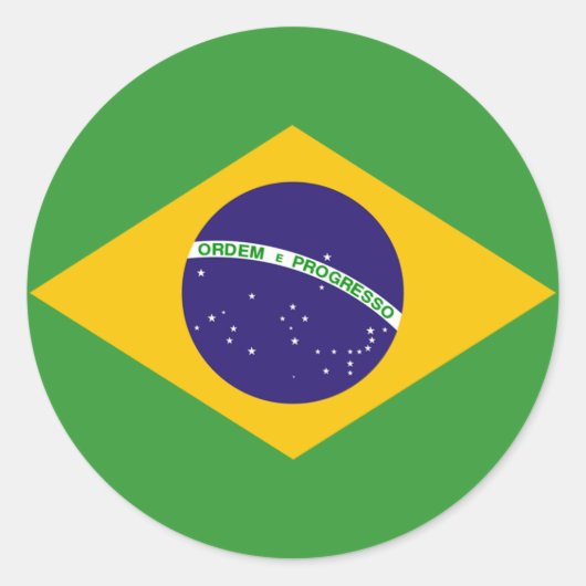 Braziliaanse vlag van Brazilië stickers (Voorkant)