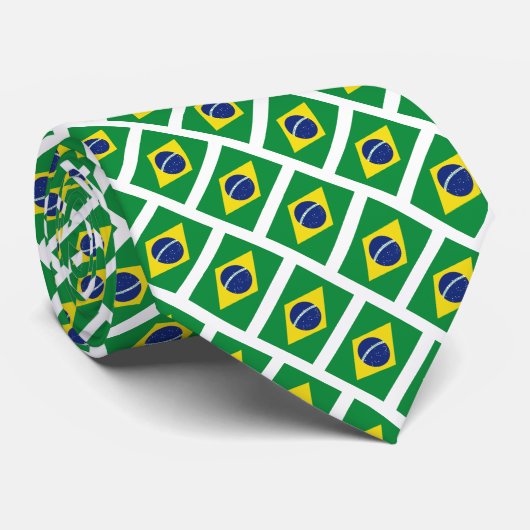 Braziliaanse vlag van de Braziliaanse douane-strop Stropdas (Opgerold)