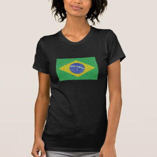 Braziliaanse vlag Van Gogh stijl T-shirt