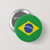 Braziliaanse vlag van hoge kwaliteit ronde button 5,7 cm (Voorkant /achterkant)