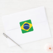 Braziliaanse vlag vierkante sticker (Envelop)