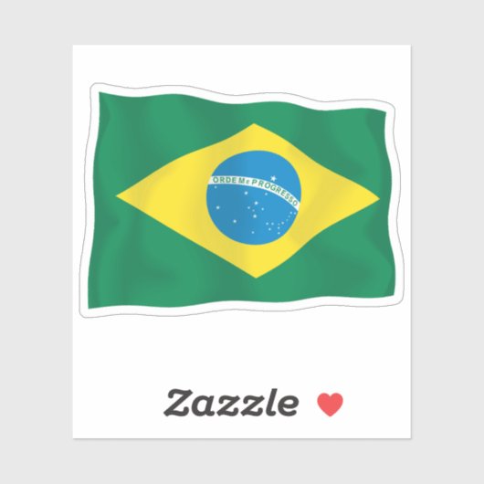 Braziliaanse vlag VinylSticker Sticker (Vel)