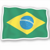 Braziliaanse vlag VinylSticker Sticker (Voorkant)