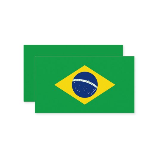 Braziliaanse vlag visitekaartje (Voorkant / Achterkant in situ)