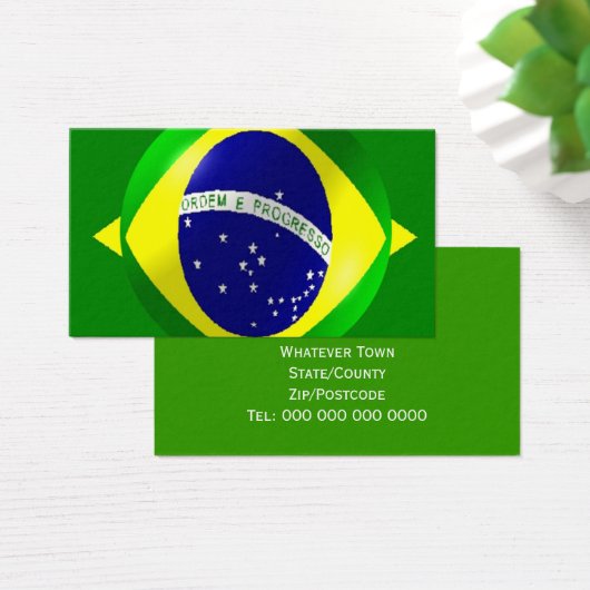 Braziliaanse Vlag Visitekaartje (Bureau)