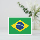 Braziliaanse vlag, vlag van Brazilië Briefkaart (Staand voorkant)