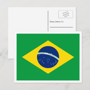 Braziliaanse vlag, vlag van Brazilië Briefkaart