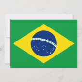 Braziliaanse vlag, vlag van Brazilië bruiloft Kaart (Achterkant)