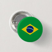 Braziliaanse vlag, vlag van Brazilië Ronde Button 3,2 Cm (Voorkant /achterkant)