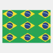 Braziliaanse vlag Vlaggenpapiervaten Reeks 3 Inpakpapier Vel (Voorkant 2)