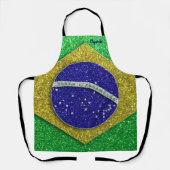 Braziliaanse vlag Voedsel Chef Kitchen BBQ Baker G Schort (Voorkant)