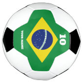 Braziliaanse vlag voetbal met aangepaste sportnaam (Gedraaid)