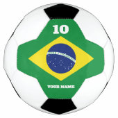 Braziliaanse vlag voetbal met aangepaste sportnaam (Voorkant)