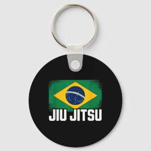 Braziliaanse vlag voor Brazilian Jiu Jitsu-liefheb Sleutelhanger