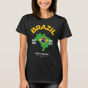 Braziliaanse vlag voor mannen en Braziliaanse plat T-shirt
