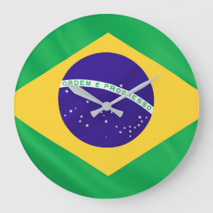 Braziliaanse vlag voor ronde-grote-wandklok grote klok