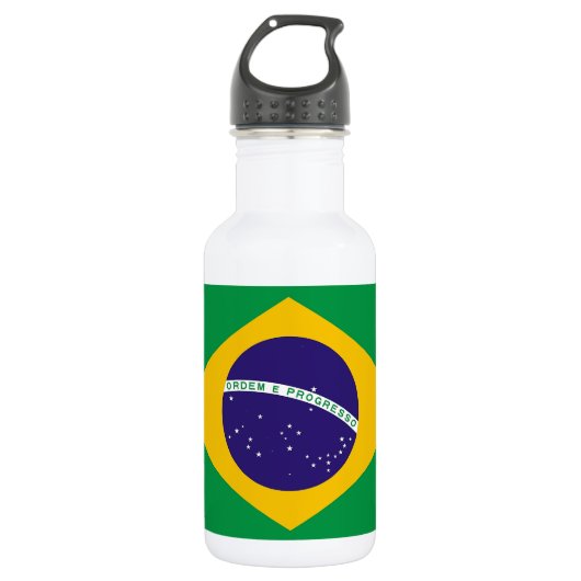 Braziliaanse vlag Vrijheidsfles Waterfles (Voorkant)