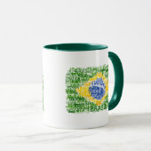 Braziliaanse vlag - wandelhout mok (Voorkant rechts)