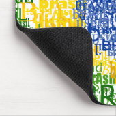 Braziliaanse vlag - wandelhout muismat (Hoek)