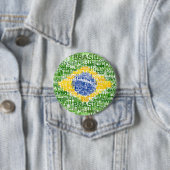 Braziliaanse vlag - wandelhout ronde button 7,6 cm (In situ)