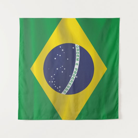 Braziliaanse vlag wandkleed (Voorkant (horizontaal))