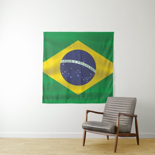 Braziliaanse vlag wandkleed (In situ)