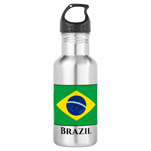 Braziliaanse vlag waterfles  (Voorkant)
