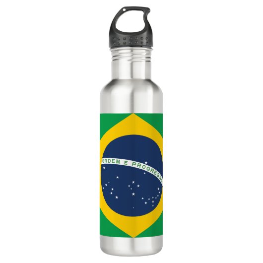 Braziliaanse vlag waterfles  (Voorkant)