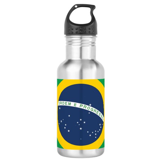 Braziliaanse vlag waterfles (Voorkant)