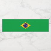 Braziliaanse vlag waterfles etiket (Enkel label)
