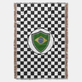 Braziliaanse vlag werpdeken deken (Voorkant Verticaal)
