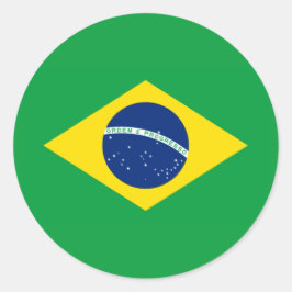 Braziliaanse vlag WK 2026 Voetbal Brasil Voetbal Ronde Sticker