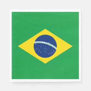 Braziliaanse vlag WK 2026 Voetbal Brasil Voetbal Servet